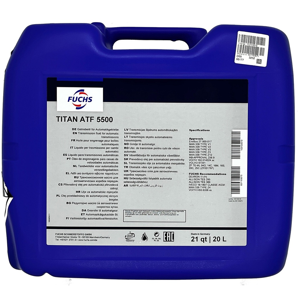 [601193675] FUCHS TITAN ATF 5500 Can 20L
