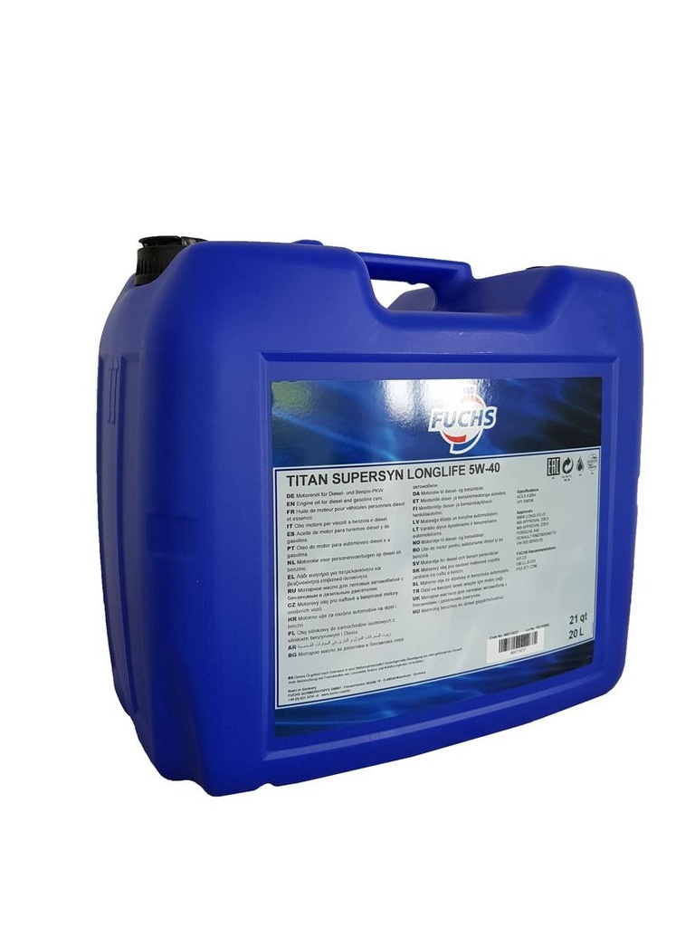 FUCHS TITAN SUPERSYN 5W-40 Can 20L