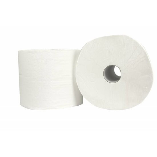 Poetspapier 2 Rol Wit 2-laags cellulose zwaar 380m x 24cm