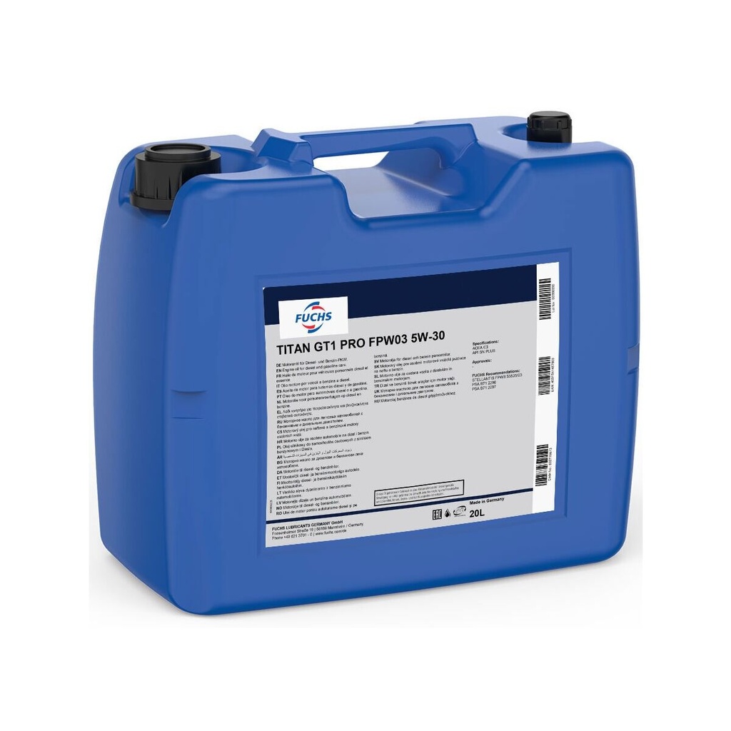 [602768339] FUCHS TITAN GT1 PRO FPW03 5W-30 Can 20L