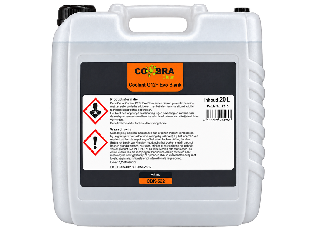 COBRA CLEAN COOLANT G12+ EVO BLANK 20L