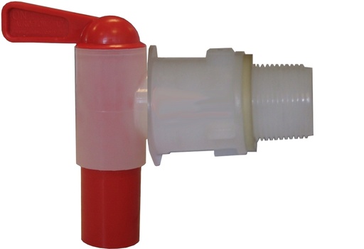 [9025014] Kunststof Vatkraan 3/4" Rood